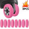 8Pcs/Set Thicken Texture Silicone Wheels Protector For Luggage Reduce Noise Travel Luggage Wheels Cover Luggage Accessories