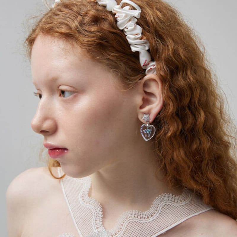 

LOVUEE Sweet Peony Scruchie Bow Headband with White Stone details Sweet Peony