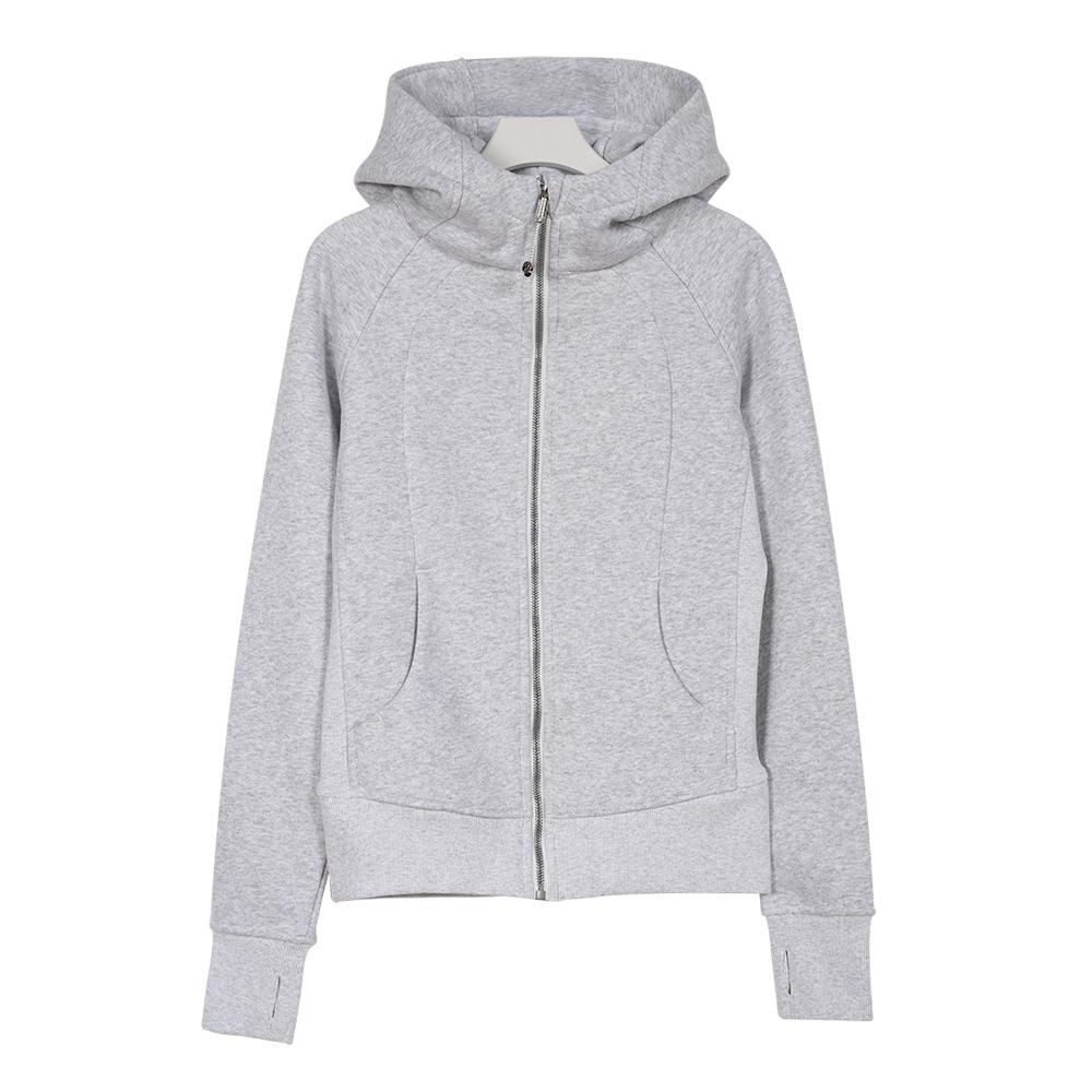 Sweat à capuche zippé intégral Lulu Original pour femme - Coupe ajustée - Veste de sport décontractée pour le yoga