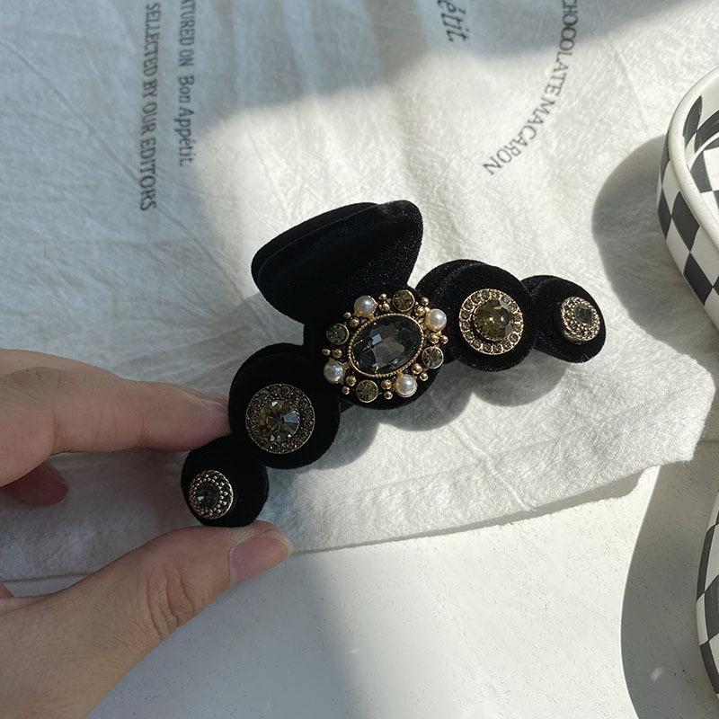 Baroque Crystal Hair Claws Jewelry For Women Chinese Boutique Headdress Luxury Handmade Gem Hair Accessories Hairpins