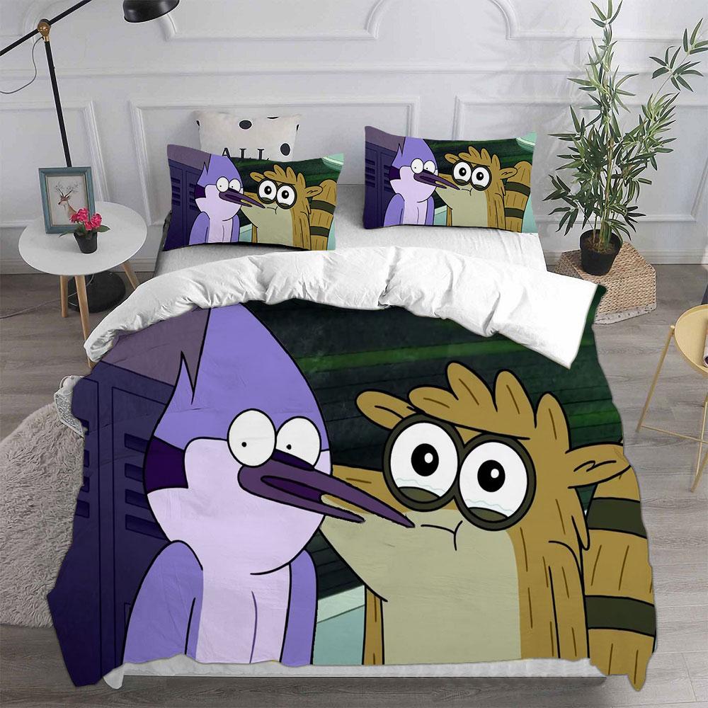 Regular Show Bettwäsche Sets Bettdecke Tagesdecke Bettbezug Kissenbezug 2-3 Teile Sets Kinder Erwachsene Größe