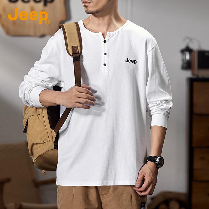 Jeep Men s 2025 Autumn Cotton Long Sleeve T-Shirt 2XL