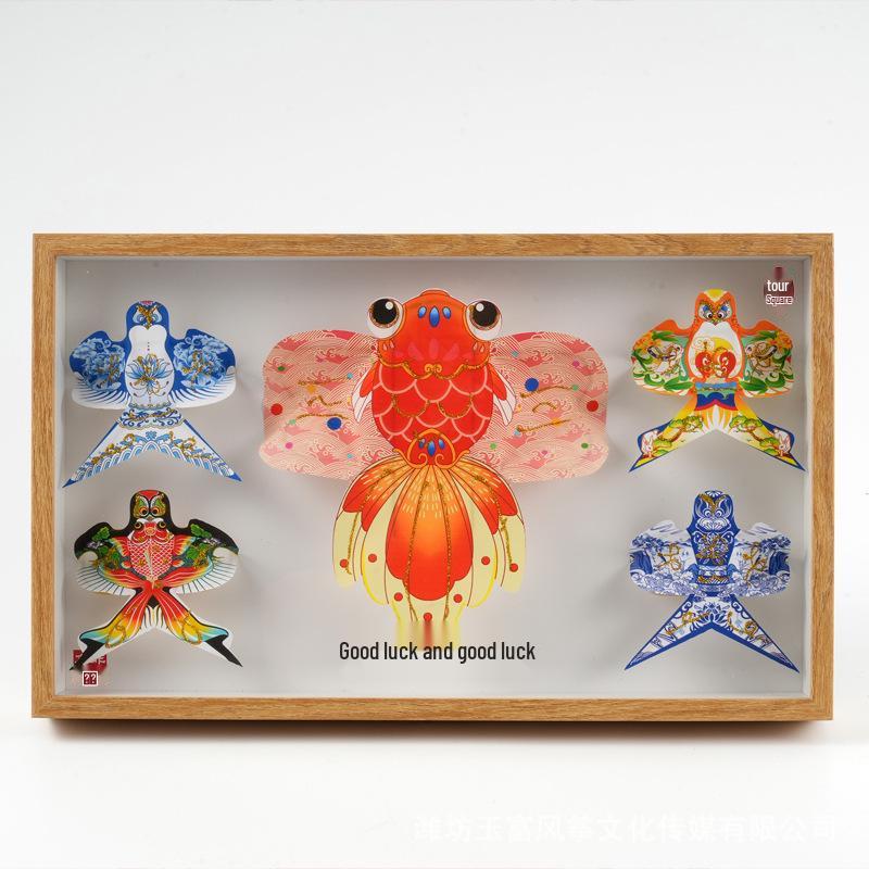 Chinese Souvenir: Traditional Weifang Kite Set – Five Exquisite Handcrafted Ornaments
