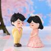 Mini Couples Figurines Micro Landscape Diy Miniatures Plastic Crafts Garden