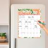 Magnetic Wall Calendar Floral Design 2026 Monthly Overview Planner Thick Paper Ample Writing Space Calendar Home Office School Kitchen Decor