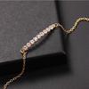 Fashion New Design Womens Classic Rhinestone Gold Plated Chain Bracelets