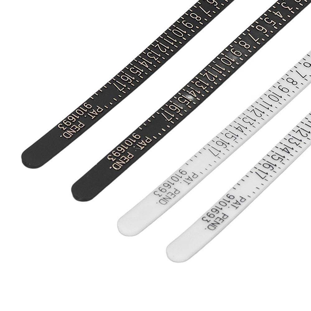 10pcs Reusable Design Finger Measuring Gauge Plastic Ring Measurement Tool  For Men