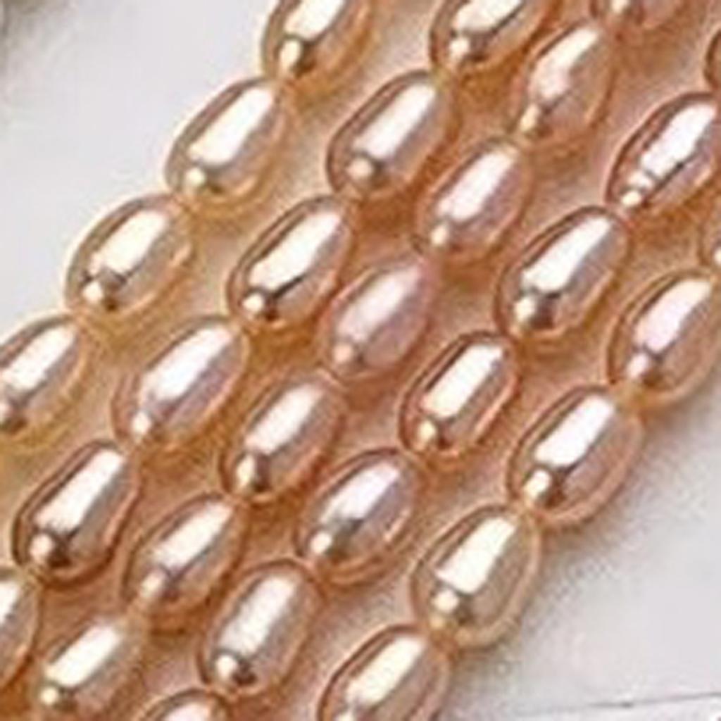 1String, Purple Yellow White Natural Freshwater Pearls, Handmade Rice Pearl Beads for Jewelry Making DIY Crafts (Beads 3-3.5mm, Length 36cm)