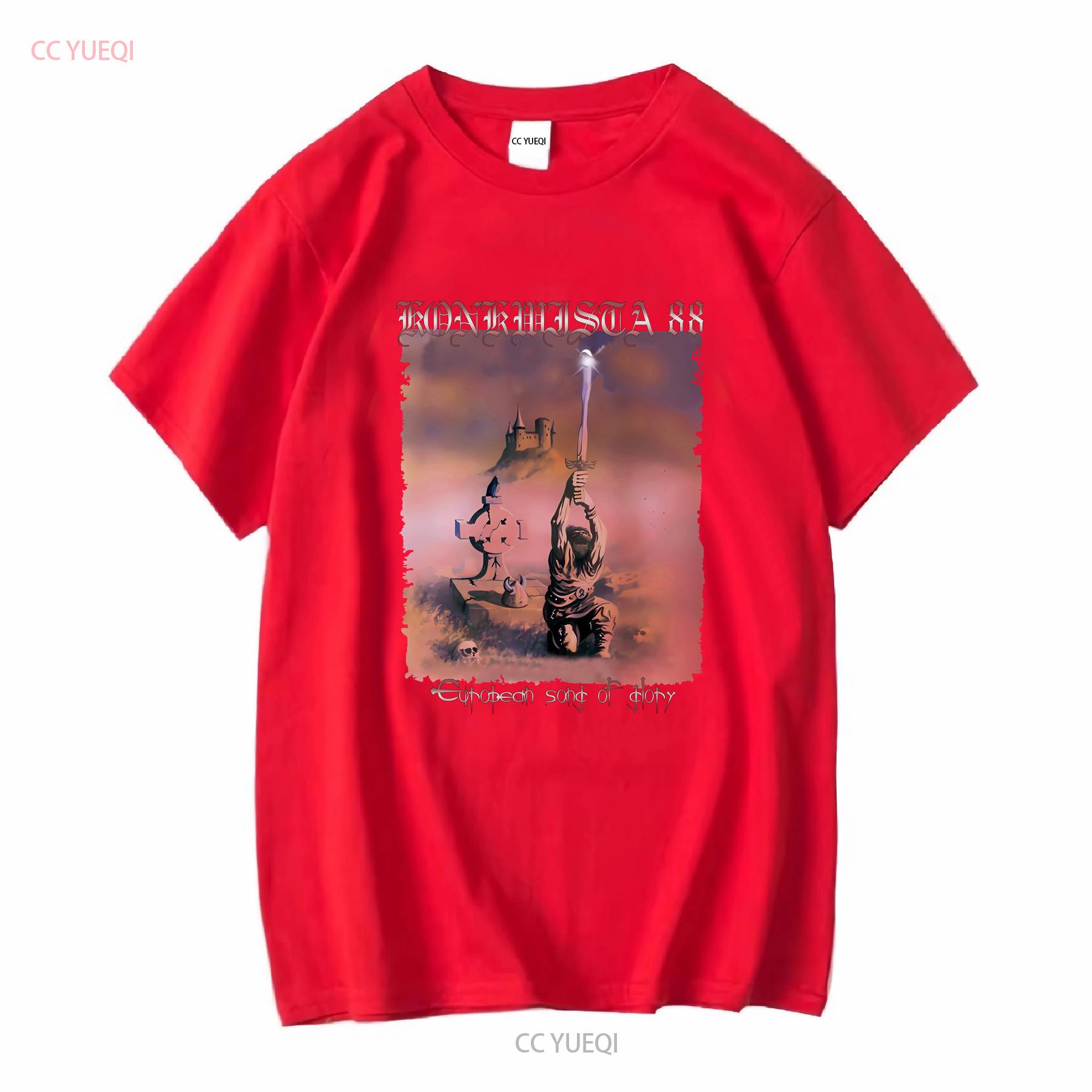 

Новая Европейская Песня славы KONKWISTA 88 Классическая Футболка Мужская Женская S 5XL с длинным или коротким рукавом винтажная Стирка Дышащая Стильная S