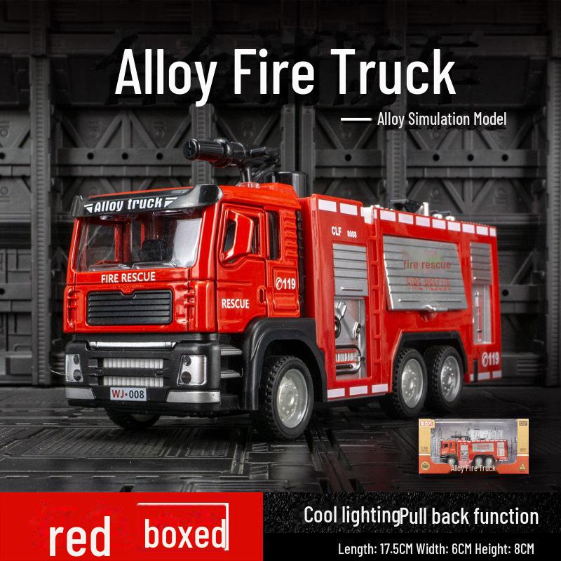 Car Cube 6207A Simulační hračka hasičského žebříku s ozdobami, zvukem, světlem a natahovacím mechanismem pro děti