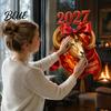 Decorative Wall Stickers 2027 Year of Goat Window Cling, Static Decal with Red Bow, Chinese Easy Apply Art New Glass Sticker, Reusable PVC Decor