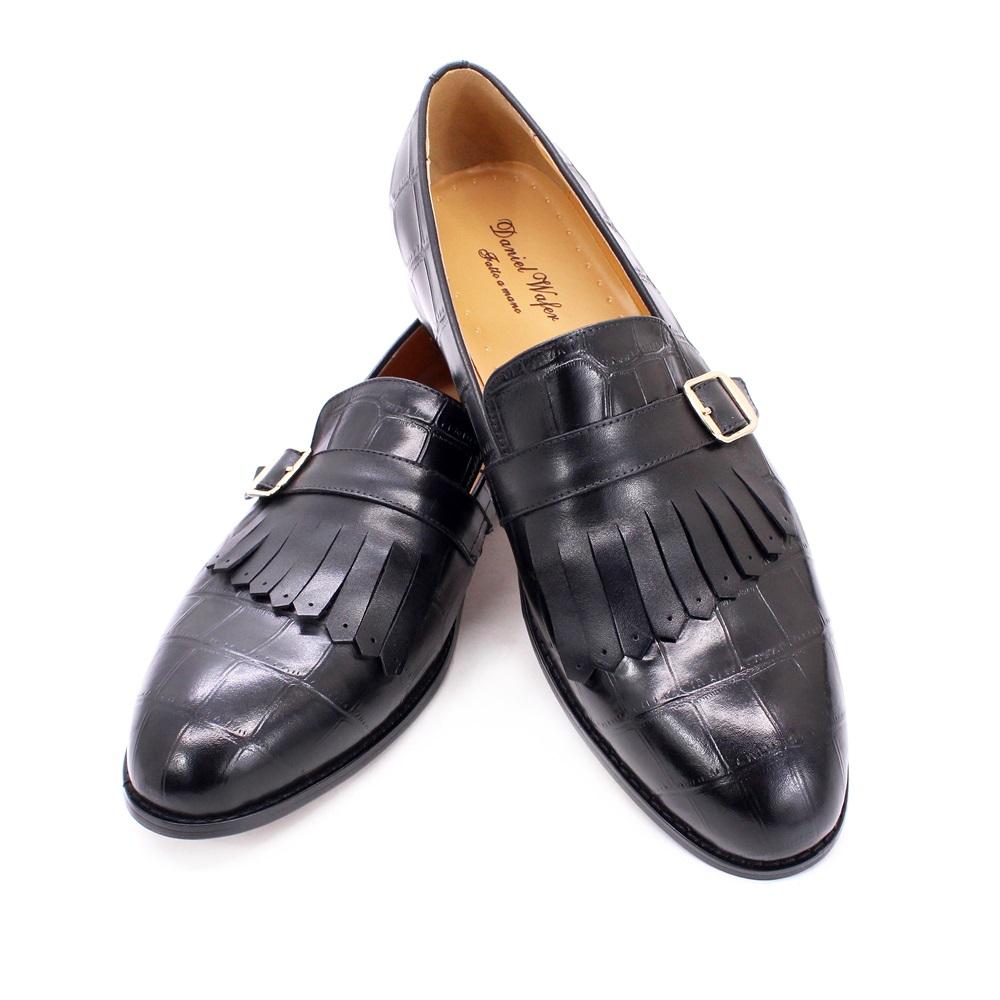 Classic Men Shoes High quality Pure Cowhide Leather Casual Formal Office Suit Match Footwear Metal Buckle Loafers for Gentlemen