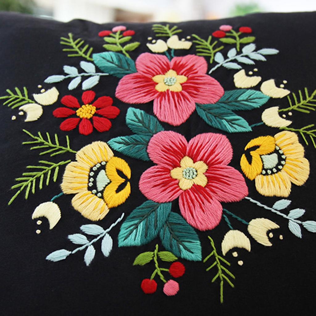 Pillow Covers Sewing Kits Embroidery Pillow Covers Kits with Embroidery Needle Pillow Case Craft Kits for Adults Kids