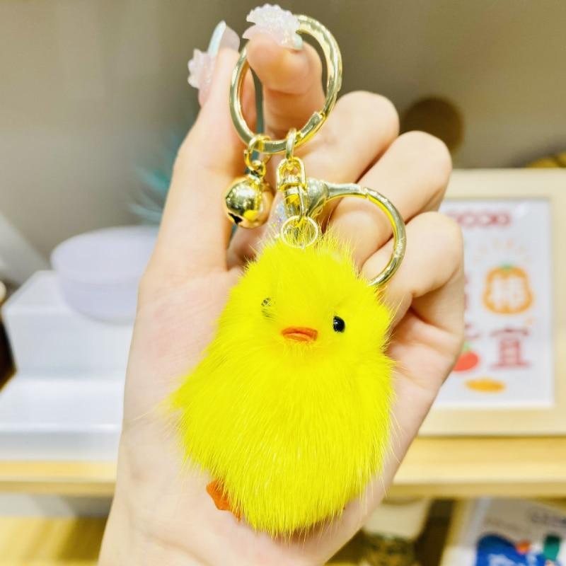 

Симпатичная желтая плюшевая цыпочка брелок кольцо женские сумки украшения кукла игрушка маленькие подарки для детей студенческая школьная сумка подвеска украшение