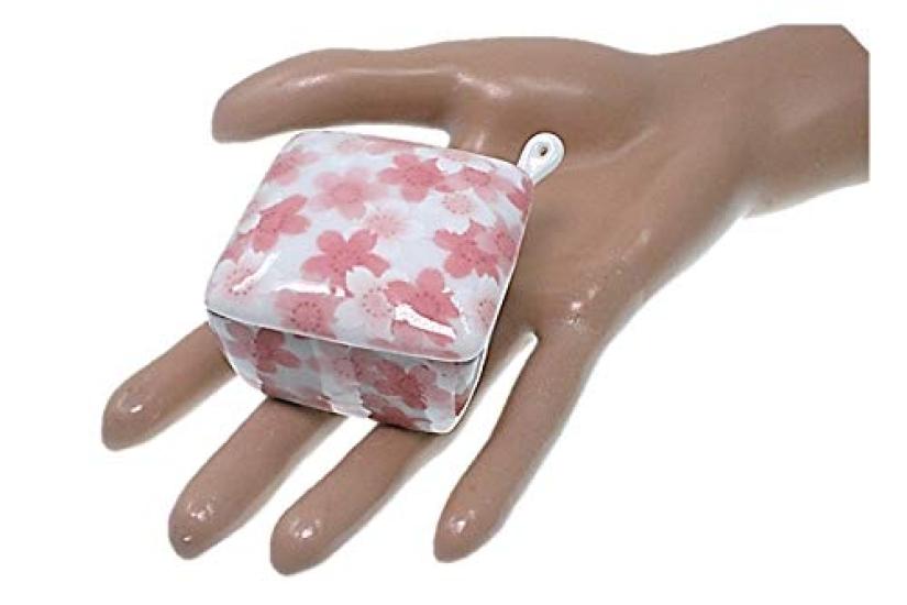 Full Bloom Cherry Blossom Condiment Made in with Condiment Container for Commercial ACSWEBSHOP Original Container, Japan, Ceramic, Spoon, Ichimi,