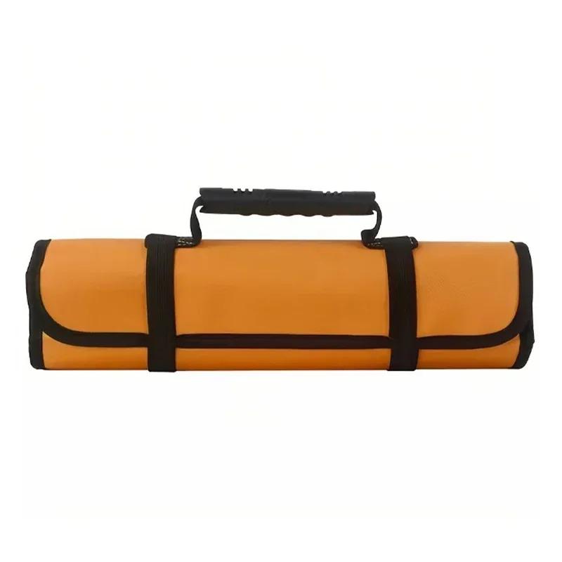 

Canvas Chef Knife Kitchen Utensils Roll Bag with A Large Zipper Pocket for Chefs and Culinary Students Knives Not Included