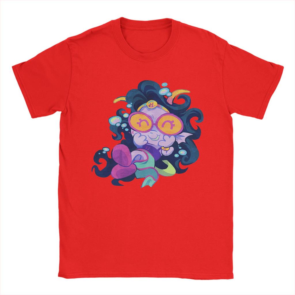 Feferi Piexes Manga Homestucked T Shirt  Harajuku T-Shirts Short-Sleeved Y2K Basic Tshirt Beach Comfortable Oversized Clothing