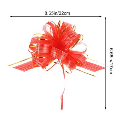 20 Stück Geschenkschleifen Dekoration Set Blumenähnliche Glänzende Verpackung Ziehschleifen für Weihnachten Hochzeit Feiertagsparty Zubehör