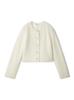Snidel Sustaina Knit Jacket SWNJ245025 White Fur-Like Women's