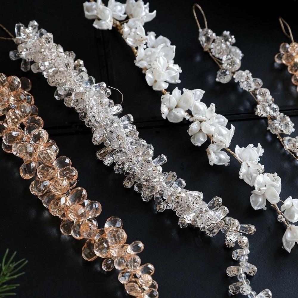 Artificial Glitter Christmas Branches Grape Christmas Crystal Pendant  DIY Craft