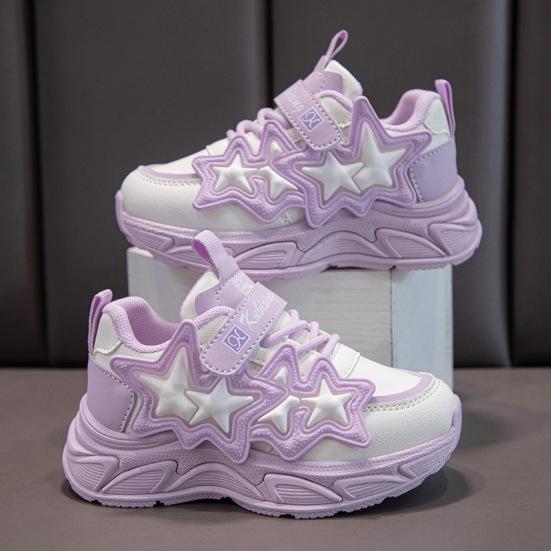 

Детская спортивная обувь с мягкой подошвой на весну и осень, легкая, противоскользящая, дышащая, универсальная, удобная повседневная обувь 31 фиолетовый