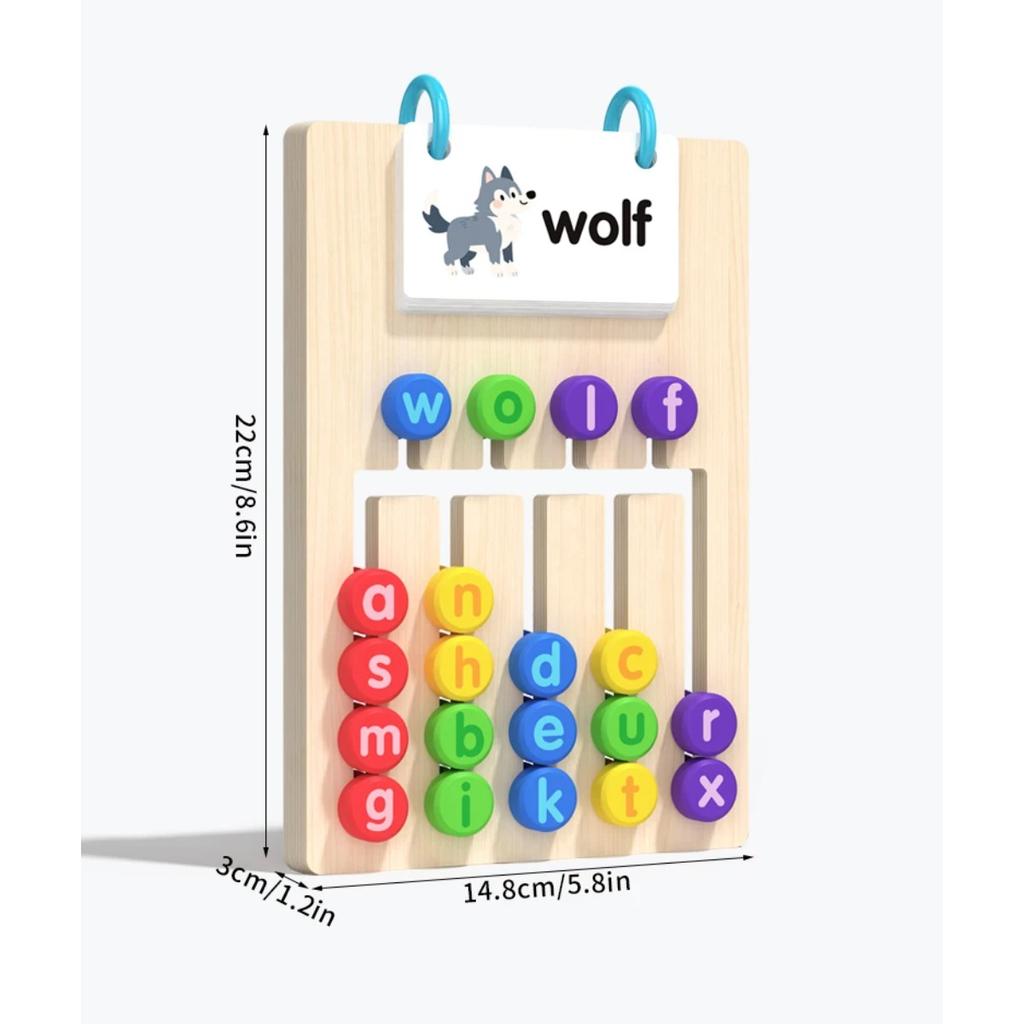 Baby Color Math Toy Double Side Color Matching Spell Words Children Early Educational Wooden Toy Baby Monterssori Preschool Toy