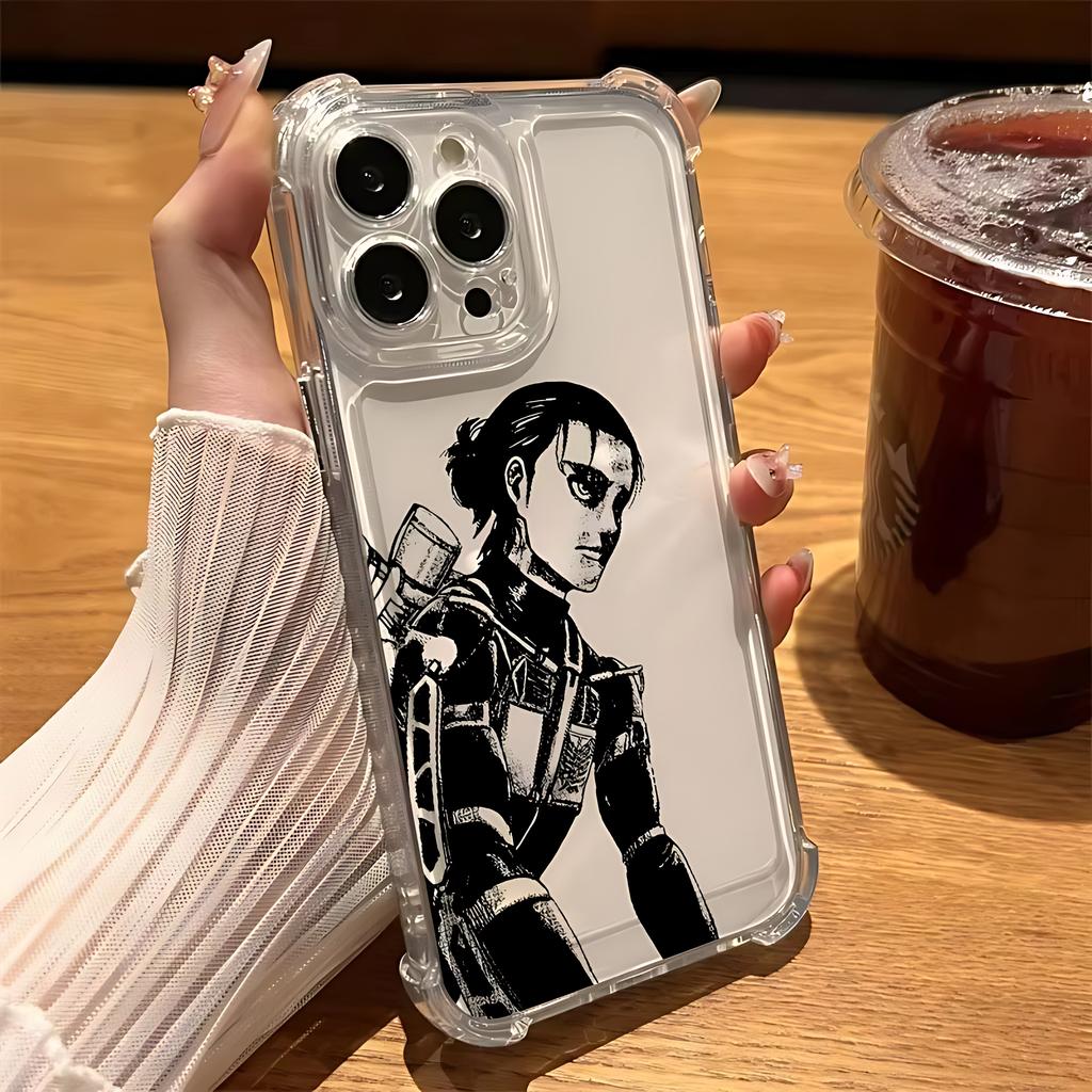 Angriffe Anime On Titans Heißes Handyhülle Für iPhone 17 16e 16 15 14 13 12 11 Mini Air Pro Max X XR 7 8 Plus Anti Transparente Hülle