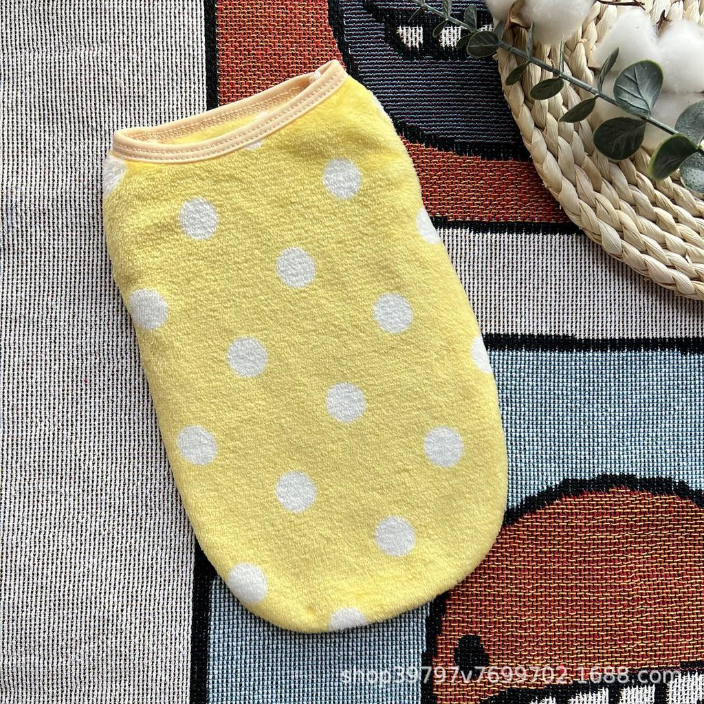 Autumn and winter new dog clothes velvet vest warm teddy small and medium dog pet supplies