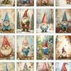 32pcs, Christmas gnome postcard, cute and retro, birthday/anniversary gift, collectible, suitable for gift-giving, can be mailed