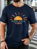 Unisex Cotton Crew Neck T Shirt Unisextal Health Matters Sun Slogan Print Positive Mind Wellness Casual Short Sleeve Male Daily Top