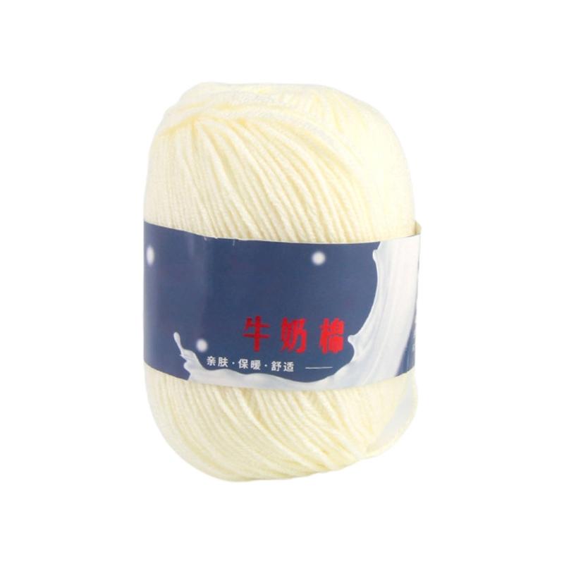 DIY Knitting Yarn Cotton Yarn Cream Hand Washable Knitted Yarn Easy To Store