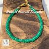 Raw Emerald Sterling Silver Bracelet: Handmade Beaded Gemstone Jewelry