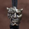Half Skull Face Head Sculpture Brass Knife Beads EDC Outdoor DIY Paracord Woven Bracelets Charms Lanyard Hangings Accessories