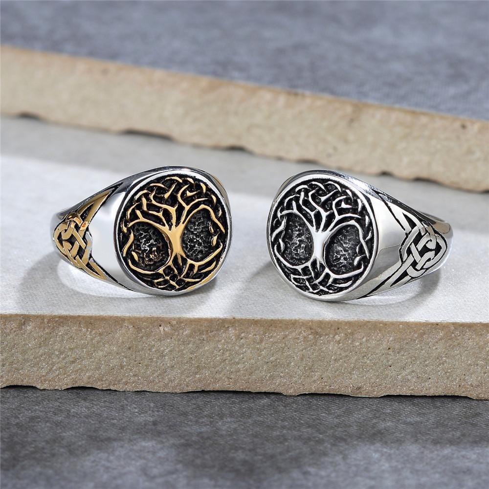 2026 Accessories, Viking Tree of Life Men's Personalized Vintage Jewelry, Exquisite Accessories, Ring Gifts
