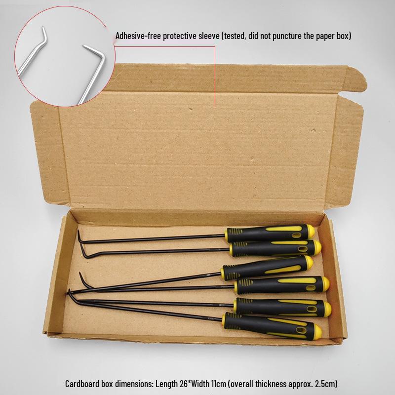 In-Stock 6-Piece Extended Oil Seal Puller Set: Screwdriver, Hook, Seal/Gasket Tool