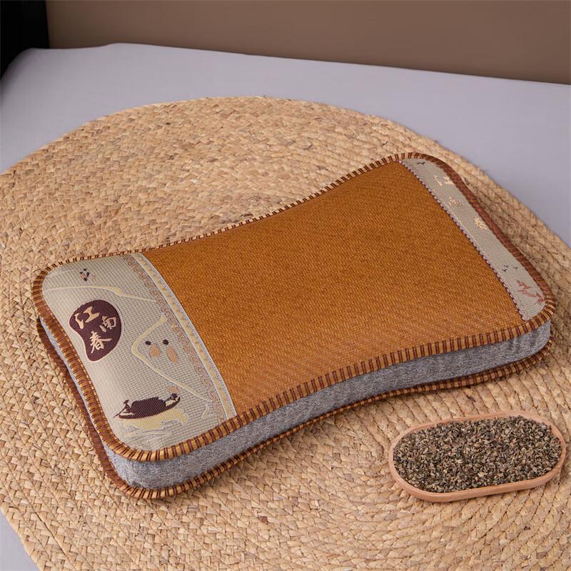 OLOMM Summer Cooling Ice Rattan Buckwheat Pillow