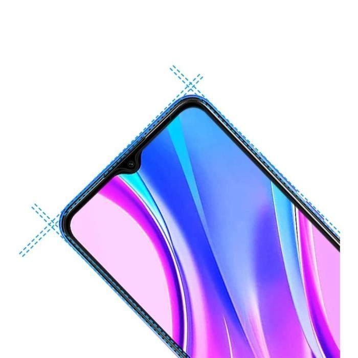 Verre Trempé - Phonillico® - Xiaomi REDMI 9/9A/9C NFC - Pack de 2 - Transparent - Bord Noir