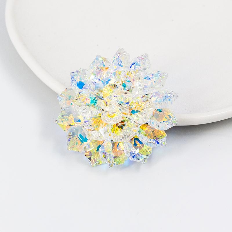 Bunte Gradient-Glas-Kristall-Blumenbrosche