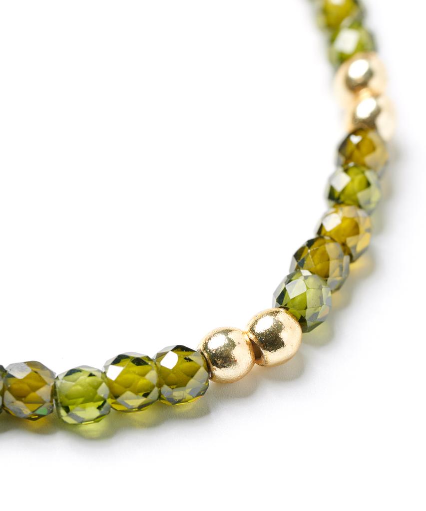 Polalita Gold Olive Mix Bracelet (Plt-Br-057_Gn)