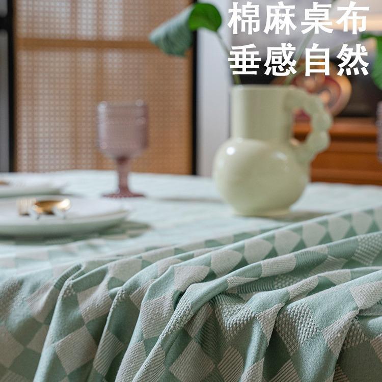 Country Woven Thickened Fringed Table Cloth Jacquard Fabric Rectangular Tablecloth Tablecloth Light Luxury High Sense