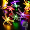 Solar Dragonfly LED String Lights - Outdoor Waterproof Decor for Balcony and Garden Atmosphere.