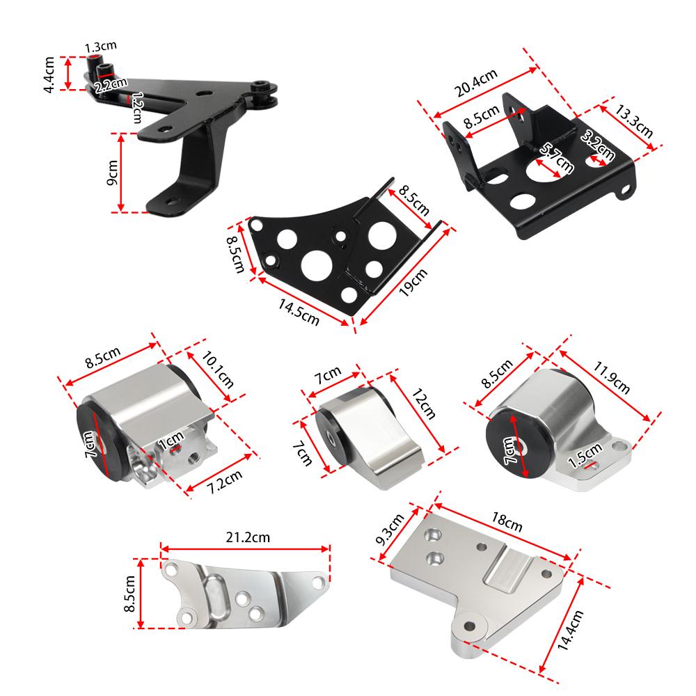 Engine Swap Mount Kit Fit Ror Honda Civic 1996-2000 K20 K24 EK Chassis K-series Engine Motor Mount Bracket
