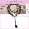 Vintage Geometric Alloy Necklace With Gemstones For Women Summer Accessory