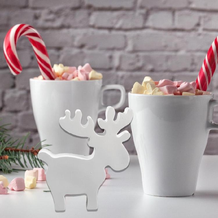 Christmas Elk Figurine Concrete Cement Silicone Molds for Home Decoration Silicone Epoxy Resin Mould