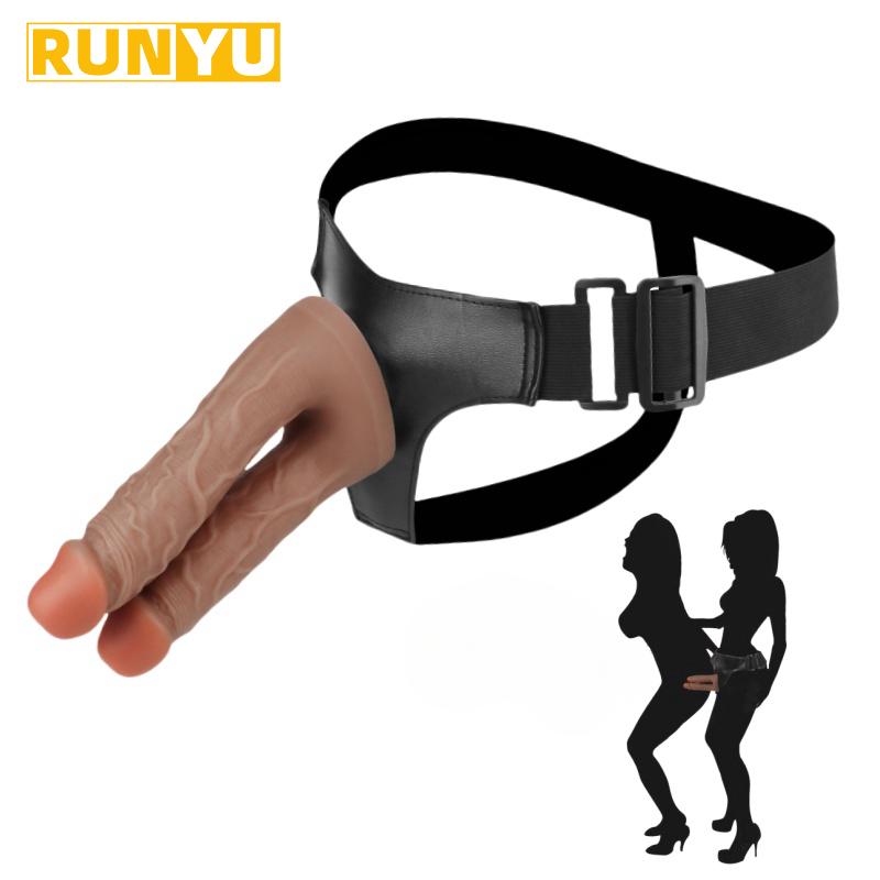 Dildo Strap On Realistic Silicone Penis with Suction Cup G-spot Anal Butt Plug Belt Wearable Panties Adult Lesbian Masturbation Sex Toy