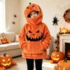 Dětská Unisex mikina s kapucí na Halloween s vintage designem dýně