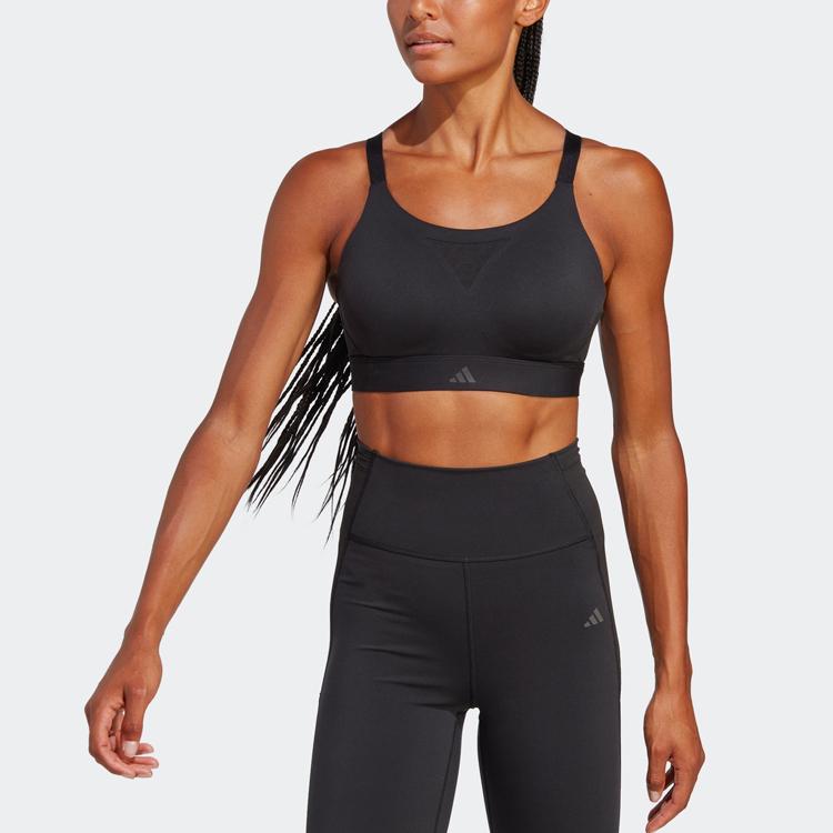 Adidas Tailored Impact Bra Solid Color High-Intensity Cross-Training Sports Bra Women Underwear Black HS7266