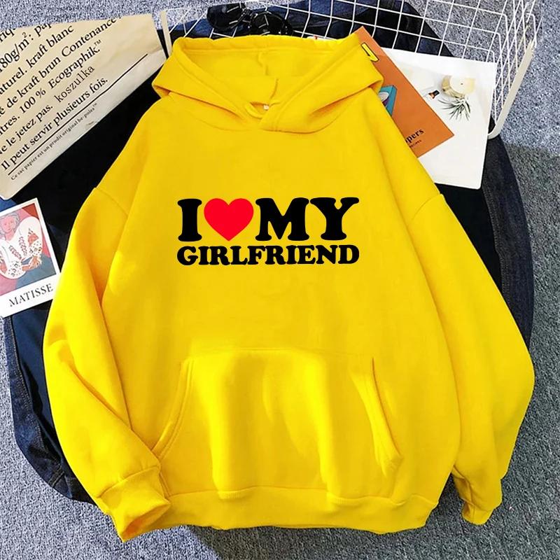 2025 Heißer Verkauf Paar Hoodie Klassische Liebe BF GF Bedrucktes Sweatshirt Alle Jahreszeiten Mann Frau Zuhause Outdoor Lässig Sportlich Lockerer Pullover