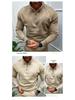 Men's Casual Fleece-lined Half-Zip Stand Collar Sweatshirt