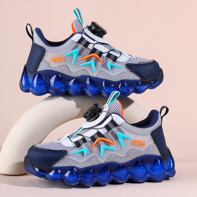 Boys' Autumn 2025 Non-Slip Breathable Sports Shoes with Rotating Buckle